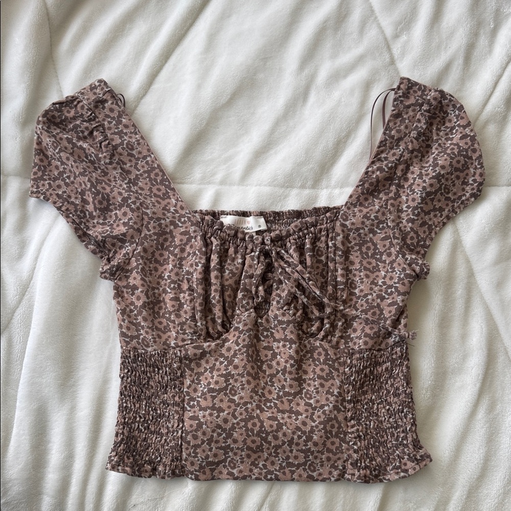 URBAN Romantics Floral Smocked Blouse